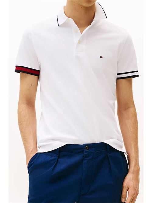 Polo slim fit con dettagli iconici Tommy Hilfiger | MW0MW38458YBR.YBR